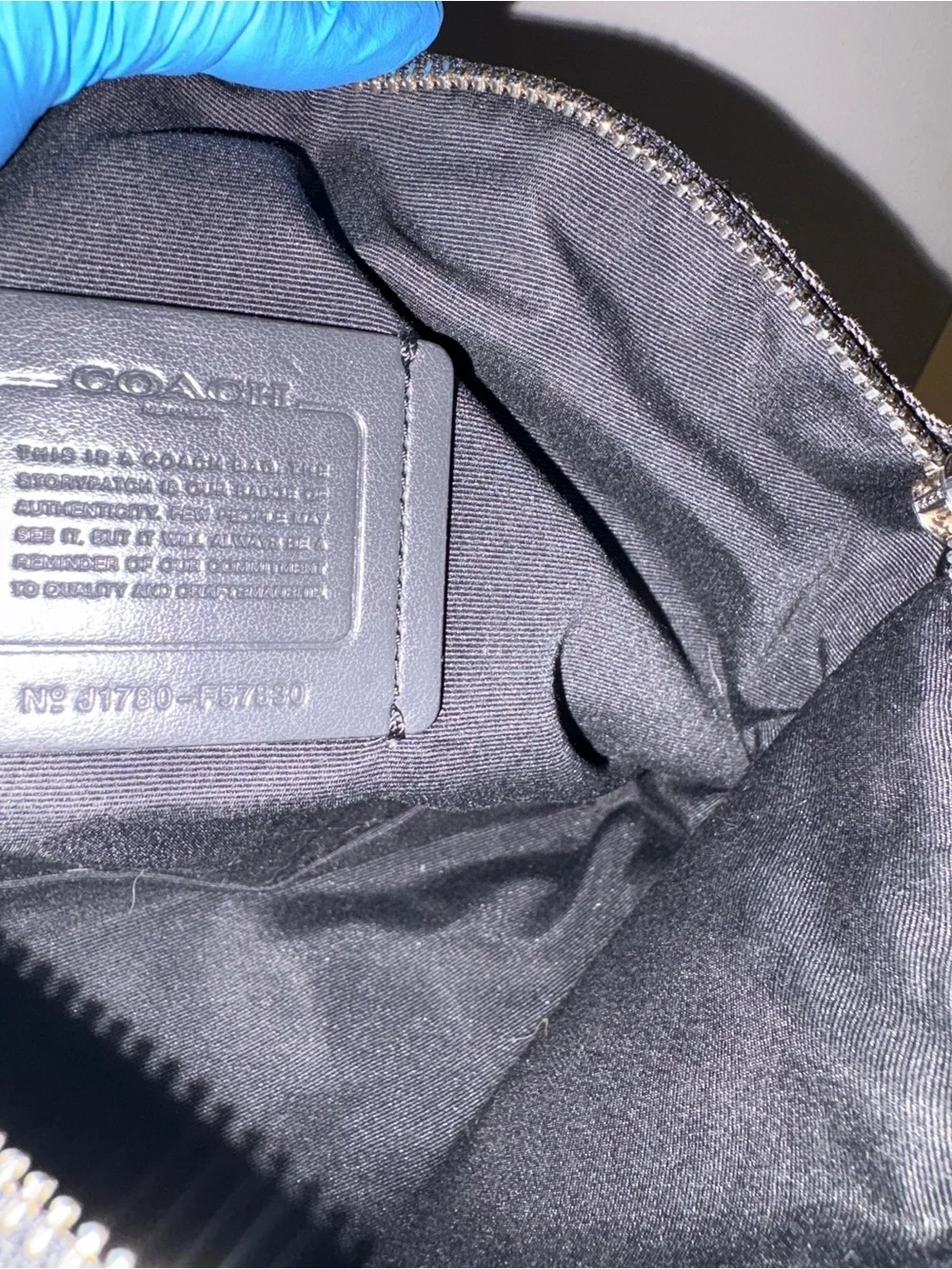Coach Lesley Gray/Black Signature Satchel